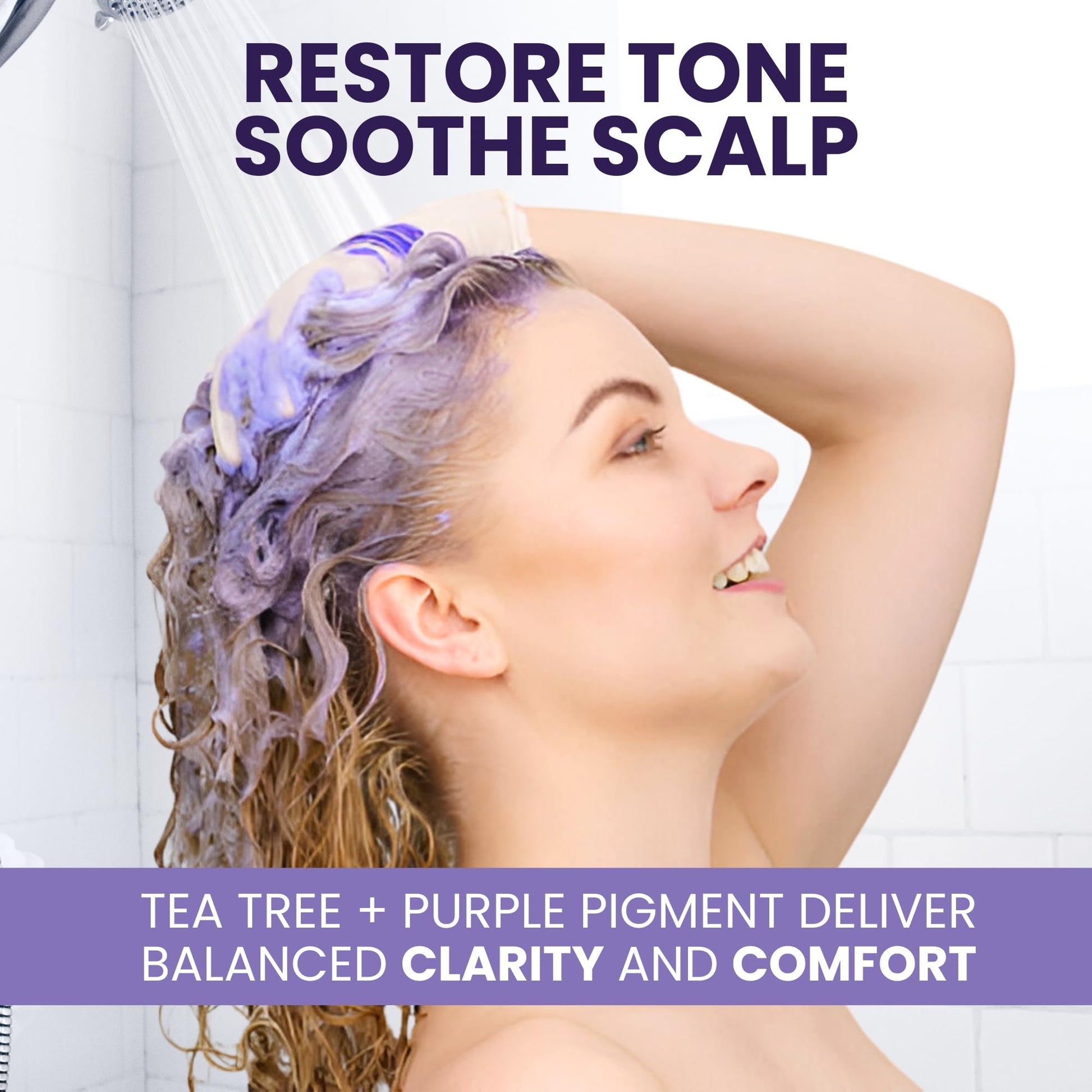 Authentic USA imported purple hair care duo for removing yellow tones