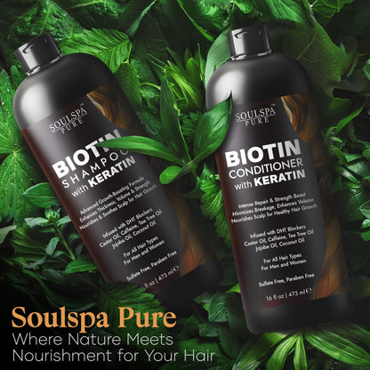 Texture shot of the rich sulfate free shampoo lather and creamy keratin conditioner from SoulSpa Pure.
