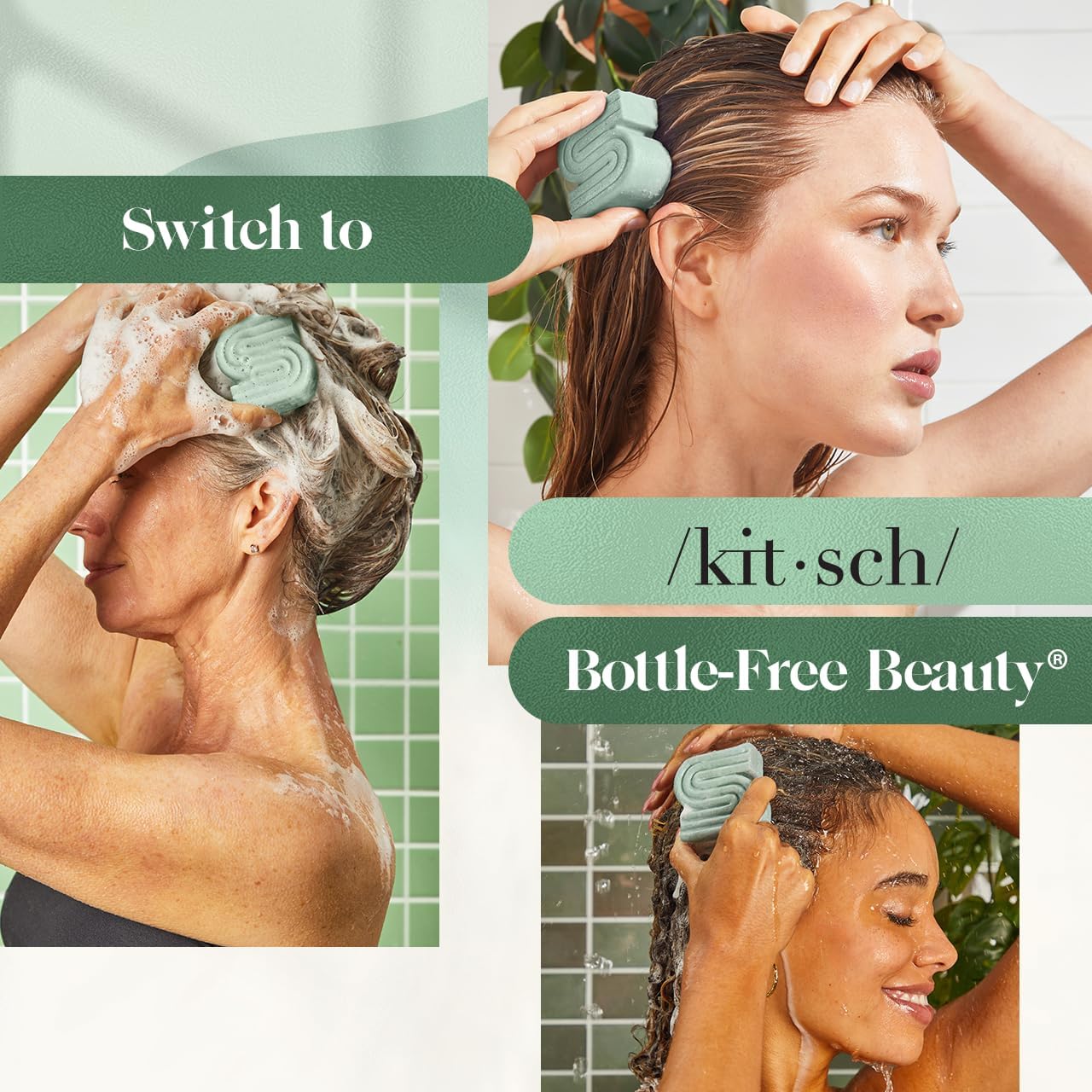 Sulfate free Kitsch rosemary and biotin shampoo bar for fine hair
