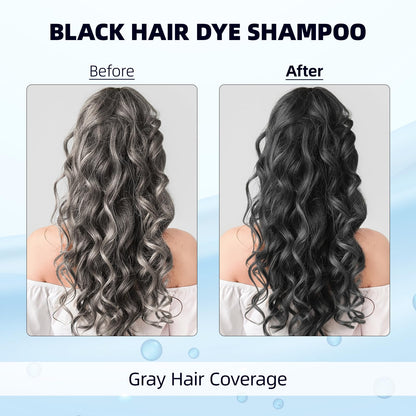 Ivnil hair color shampoo packaging highlighting three in one herbal benefits for gray coverage