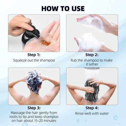 Ivnil 3 in 1 hair coloring shampoo demonstrating texture and rich cream consistency