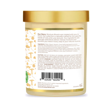 Side view of African Pride 18 Ounce pre-shampoo hair detangler jar