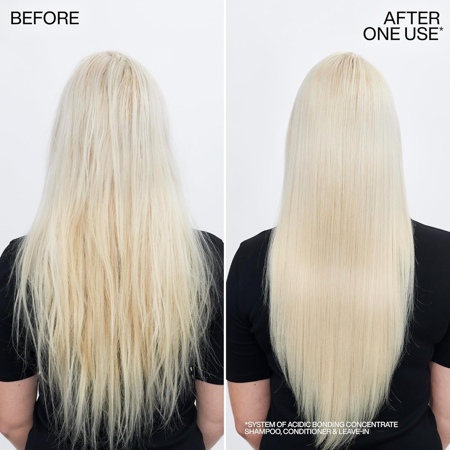 Back label of Redken Acidic Bonding Concentrate Shampoo with ingredients list