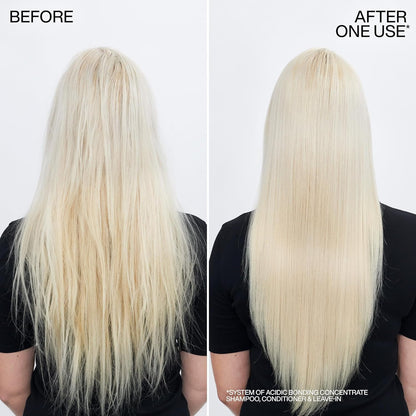 Back label of Redken Acidic Bonding Concentrate Shampoo with ingredients list