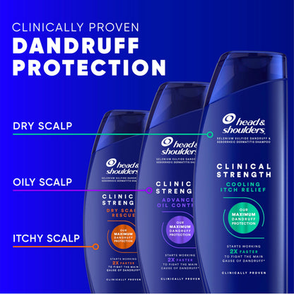 Head and Shoulders selenium sulfide formula bottle for persistent flaking and itching relief