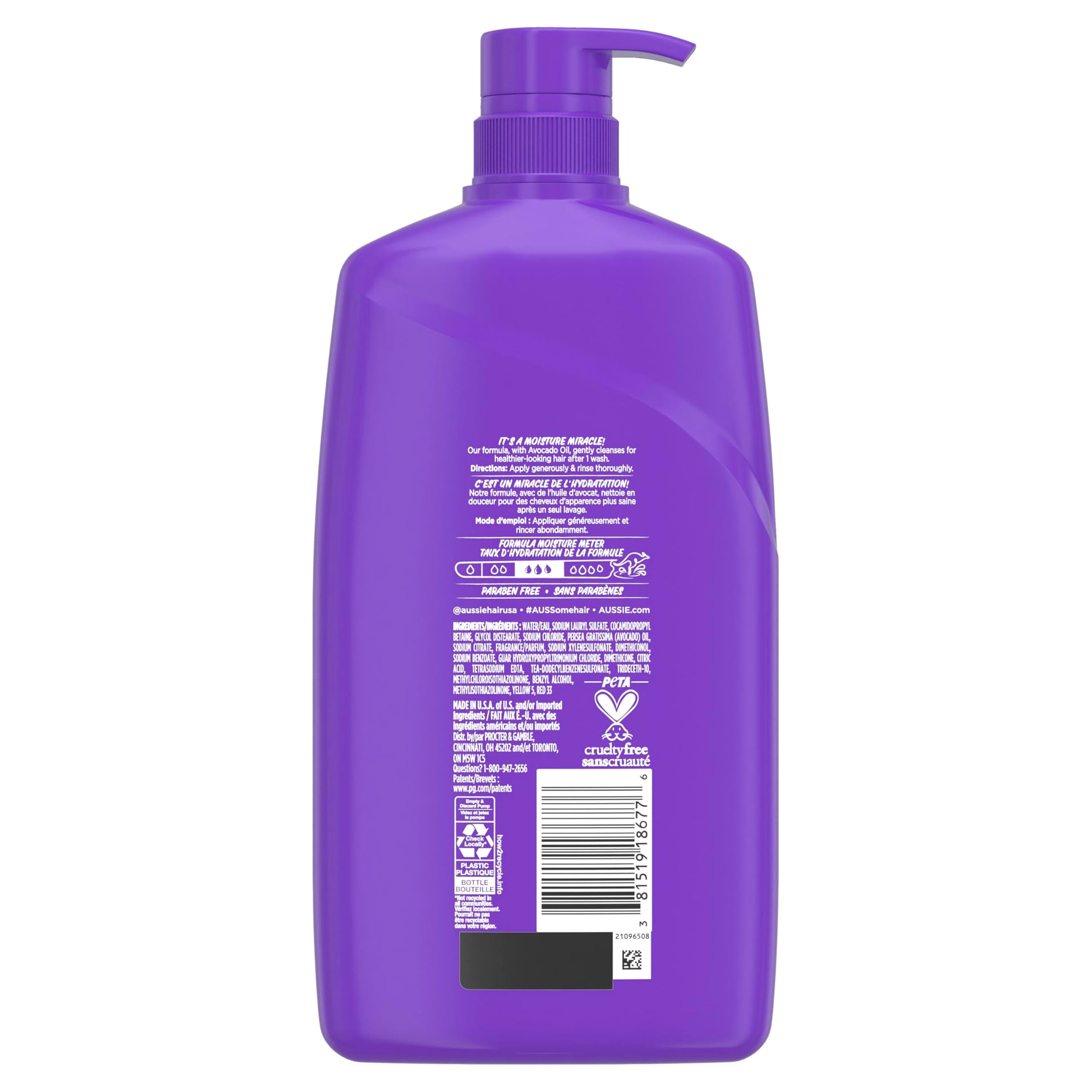 Aussie deep hydration shampoo for intense hair moisturization and strength