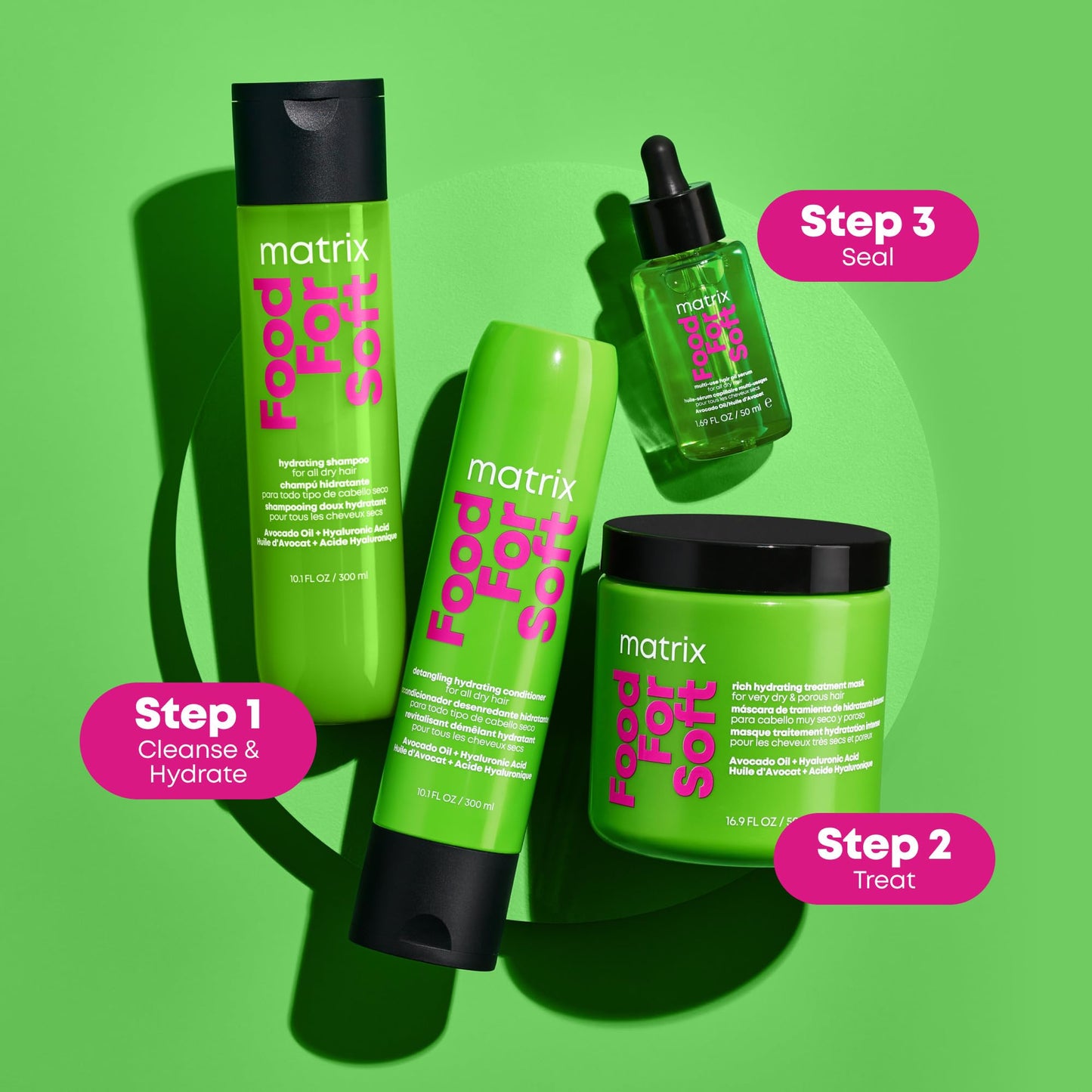 Authentic Matrix moisturizing shampoo bottle design for deep hair hydration.