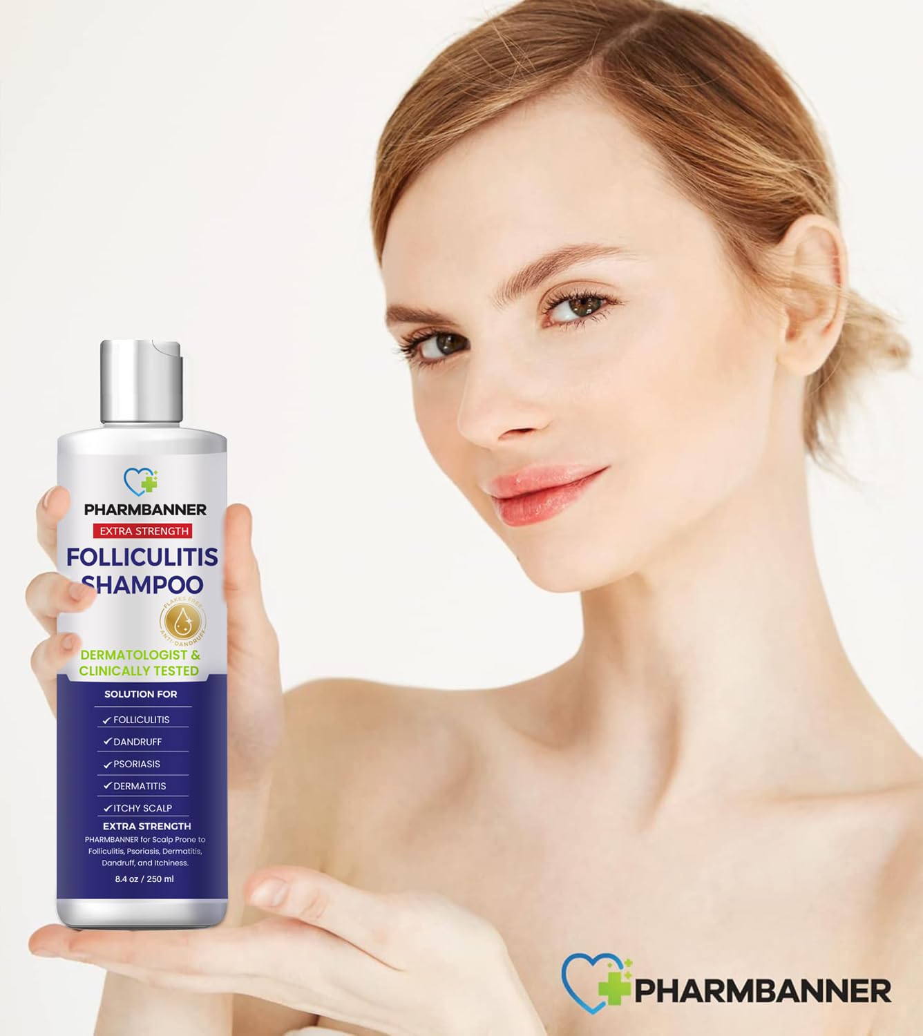 Authentic USA imported PHARMBANNER therapeutic shampoo bottle for Indian consumers