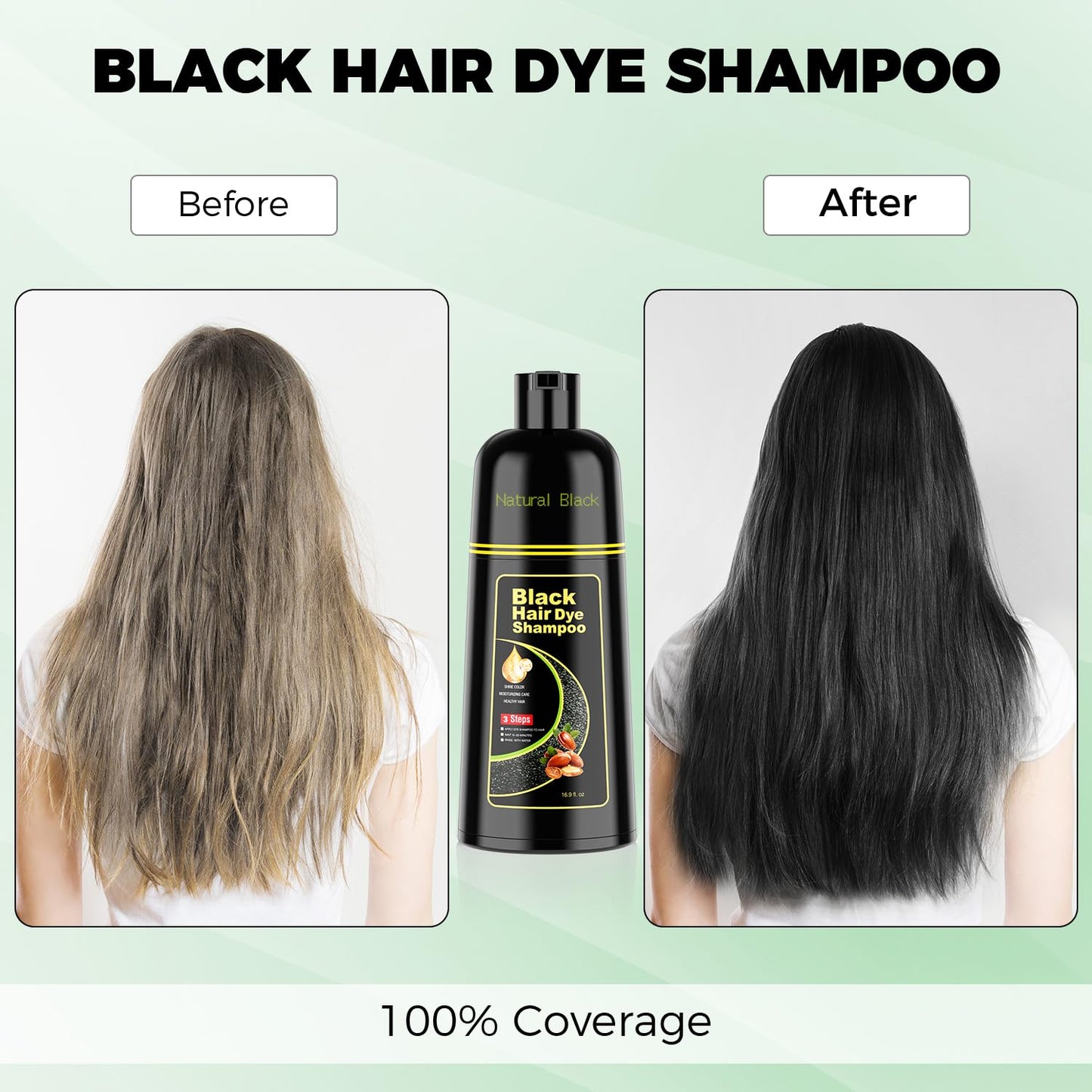 JIESSIA herbal hair color shampoo packaging showing argan oil ingredients