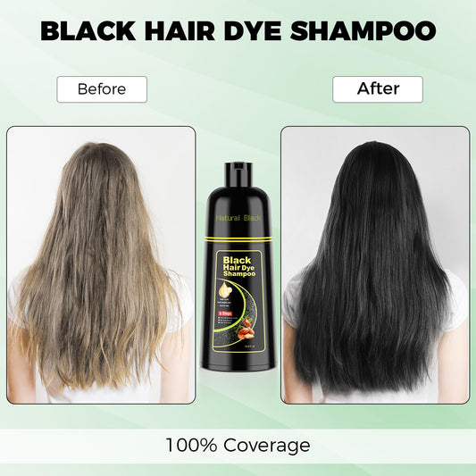JIESSIA herbal hair color shampoo packaging showing argan oil ingredients