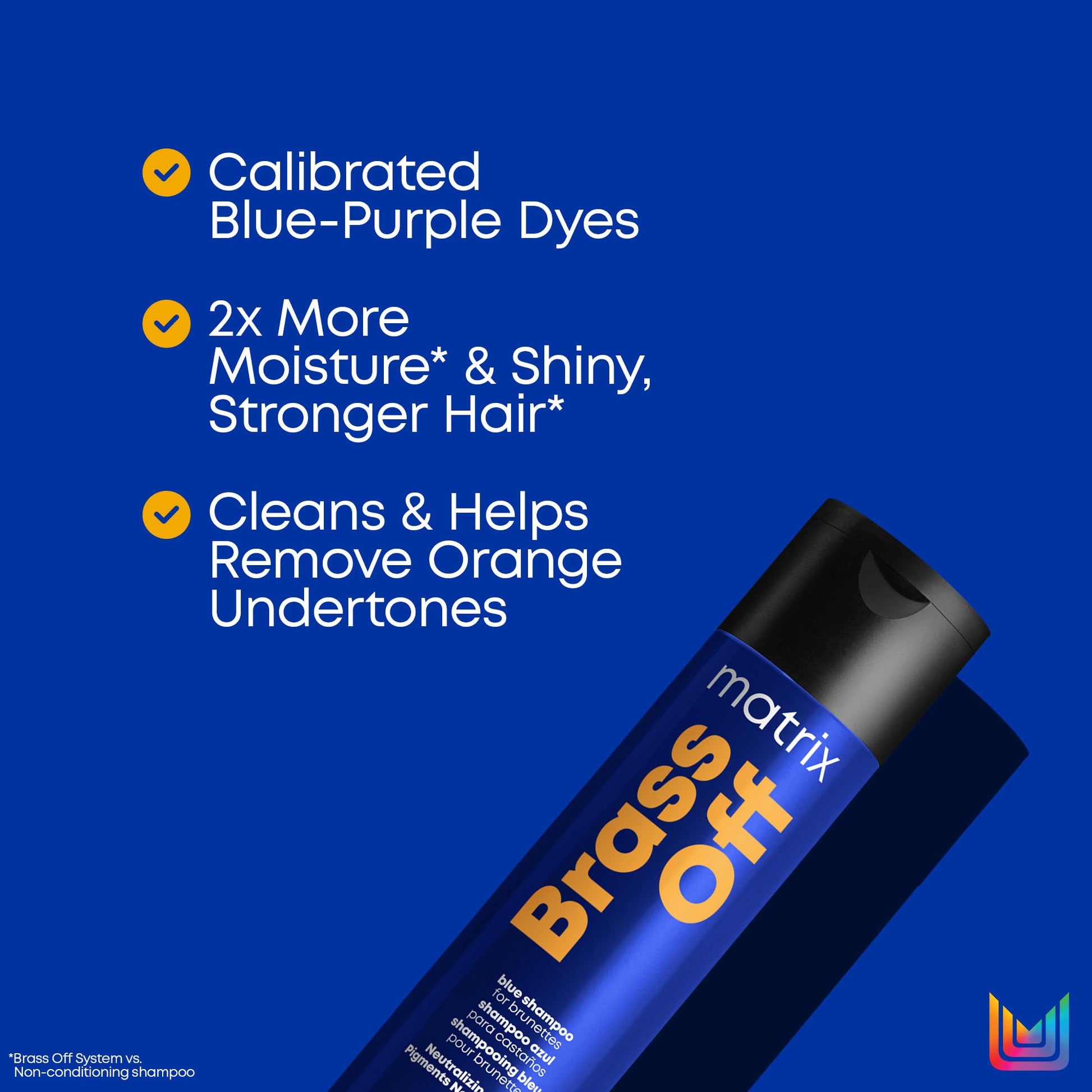 Matrix Total Results brass neutralizing blue violet pigmented shampoo bottle
