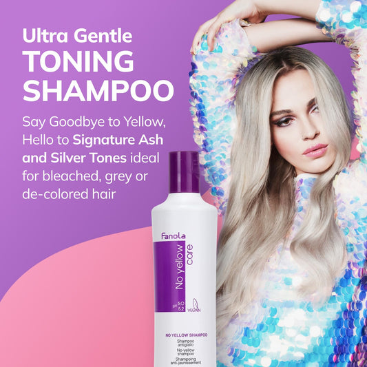 Fanola anti brass purple color depositing shampoo 350ml bottle packaging