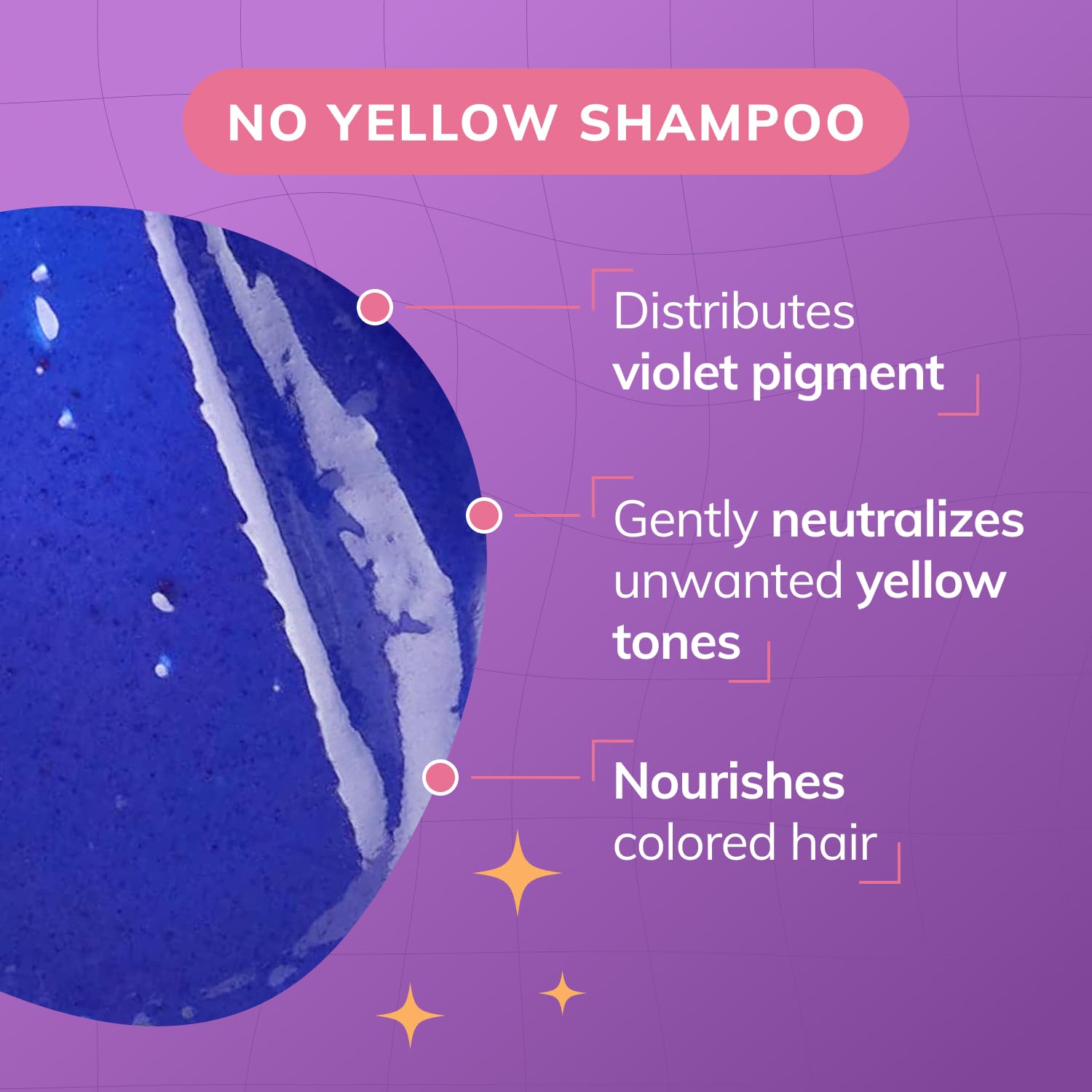 Fanola violet pigment neutralising shampoo for grey and bleached hair care