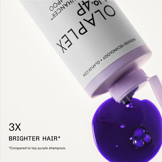 Olaplex Number 4P purple toning shampoo for blonde and grey hair care routine