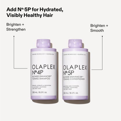Olaplex Number 4P Blonde Enhancer professional grade hair toner packaging side