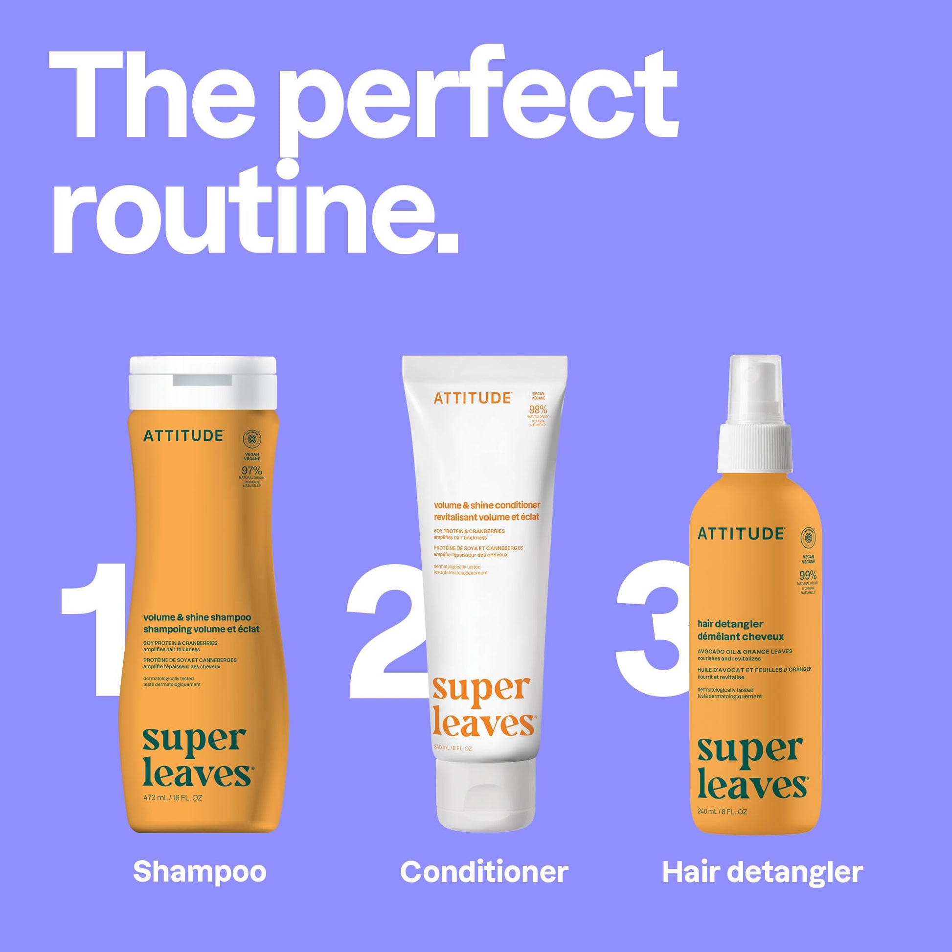 Attitude Bio Spectra natural shampoo orange blossom and cardamom scented formula