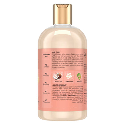 SheaMoisture sulfate free curly hair shampoo thirteen ounce packaging