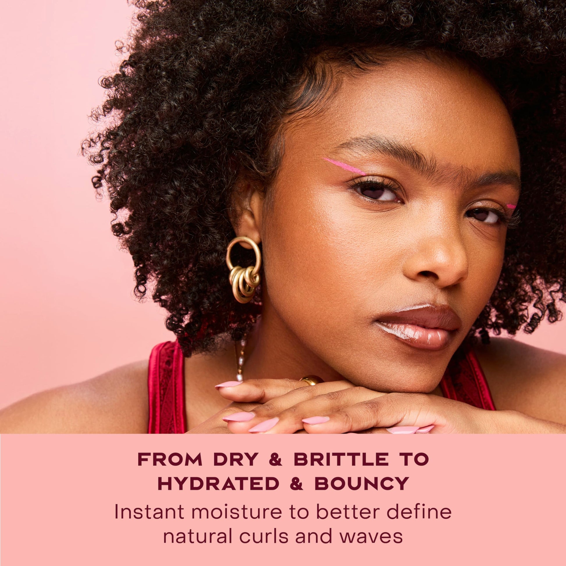 Back view of SheaMoisture curl and shine shampoo bottle with directions