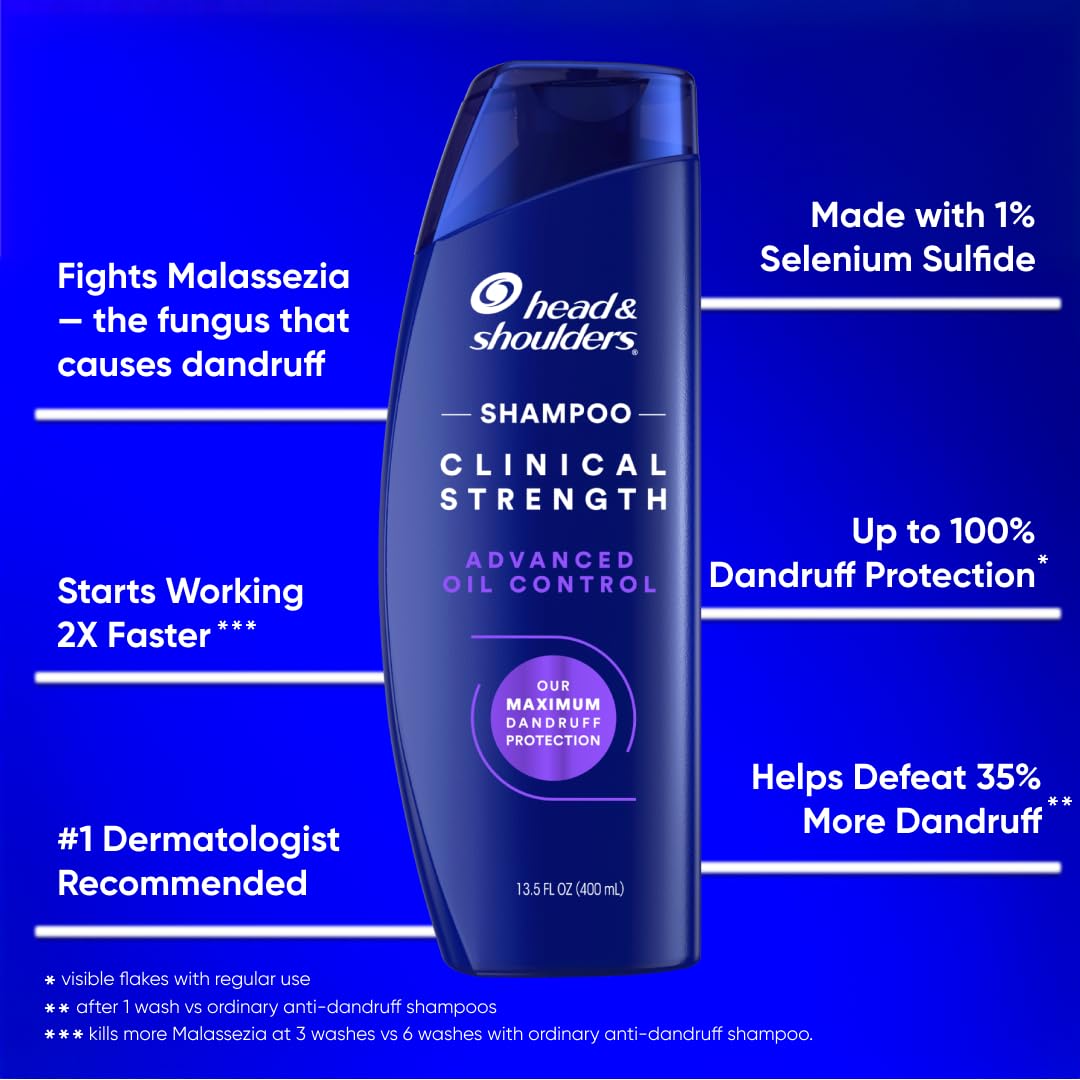 Authentic USA imported clinical strength dandruff defense shampoo packaging detail.
