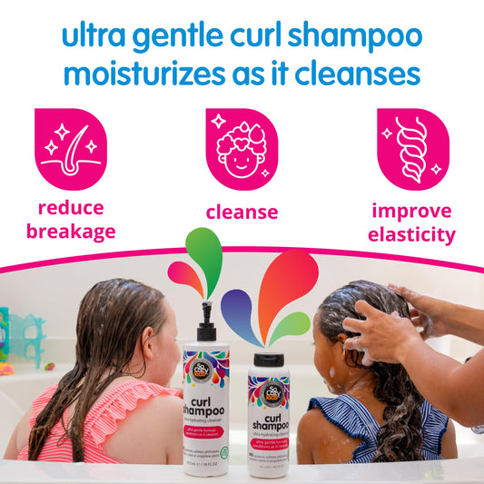 SO COZY children curly hair wash bottle back label details