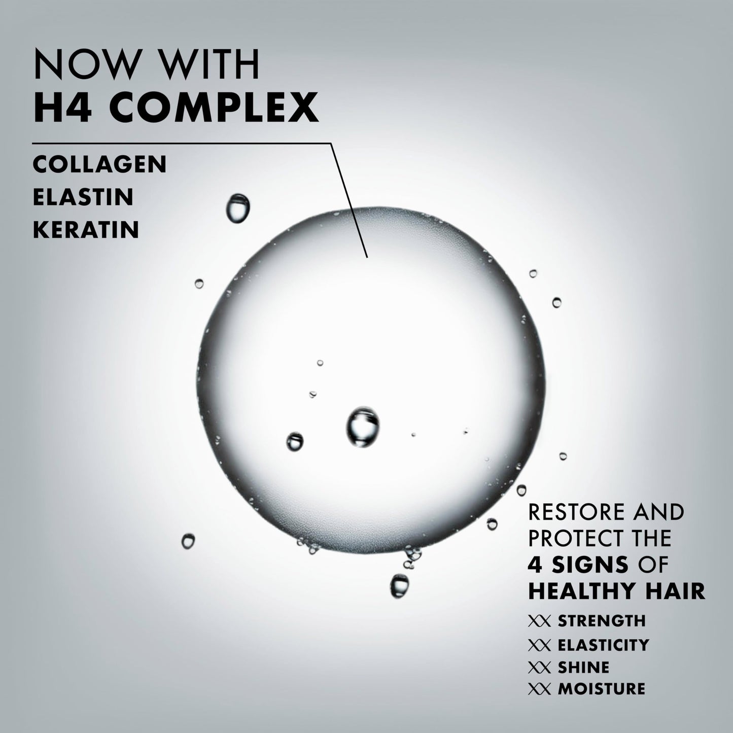 Nexxus clarifying shampoo with lactic acid text detail on the packaging bottle