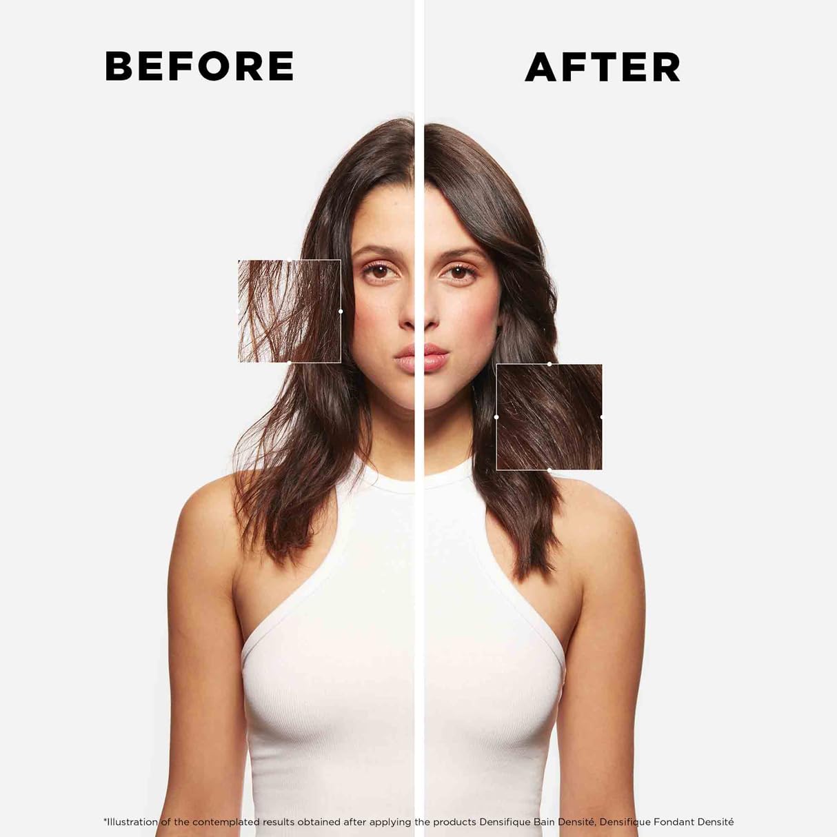 Kérastase Densifique volumizing shampoo for fine and thinning hair care.
