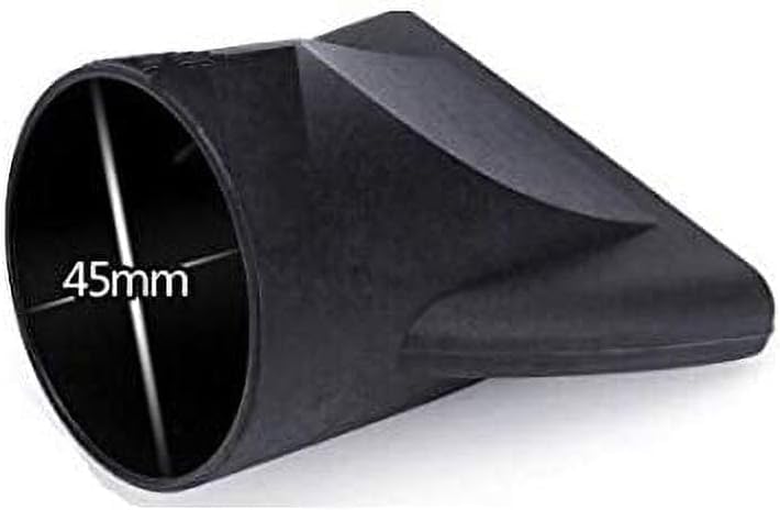 Two pack black salon plastic blow dryer concentrator attachments displayed side by side.