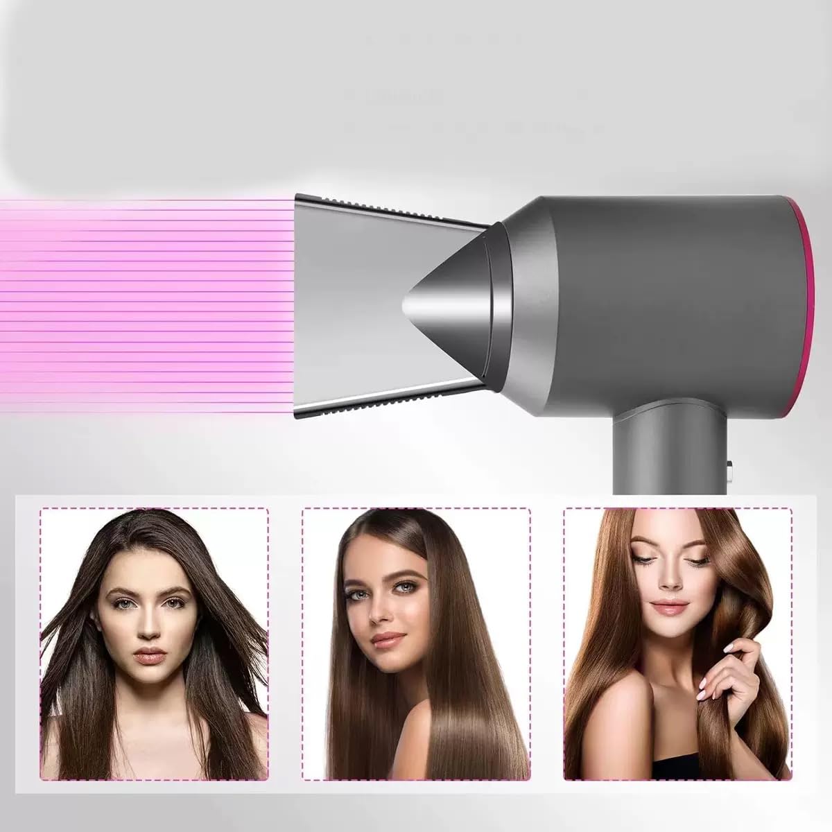 Premium heat resistant plastic styling concentrator nozzle for detailed hair styling.