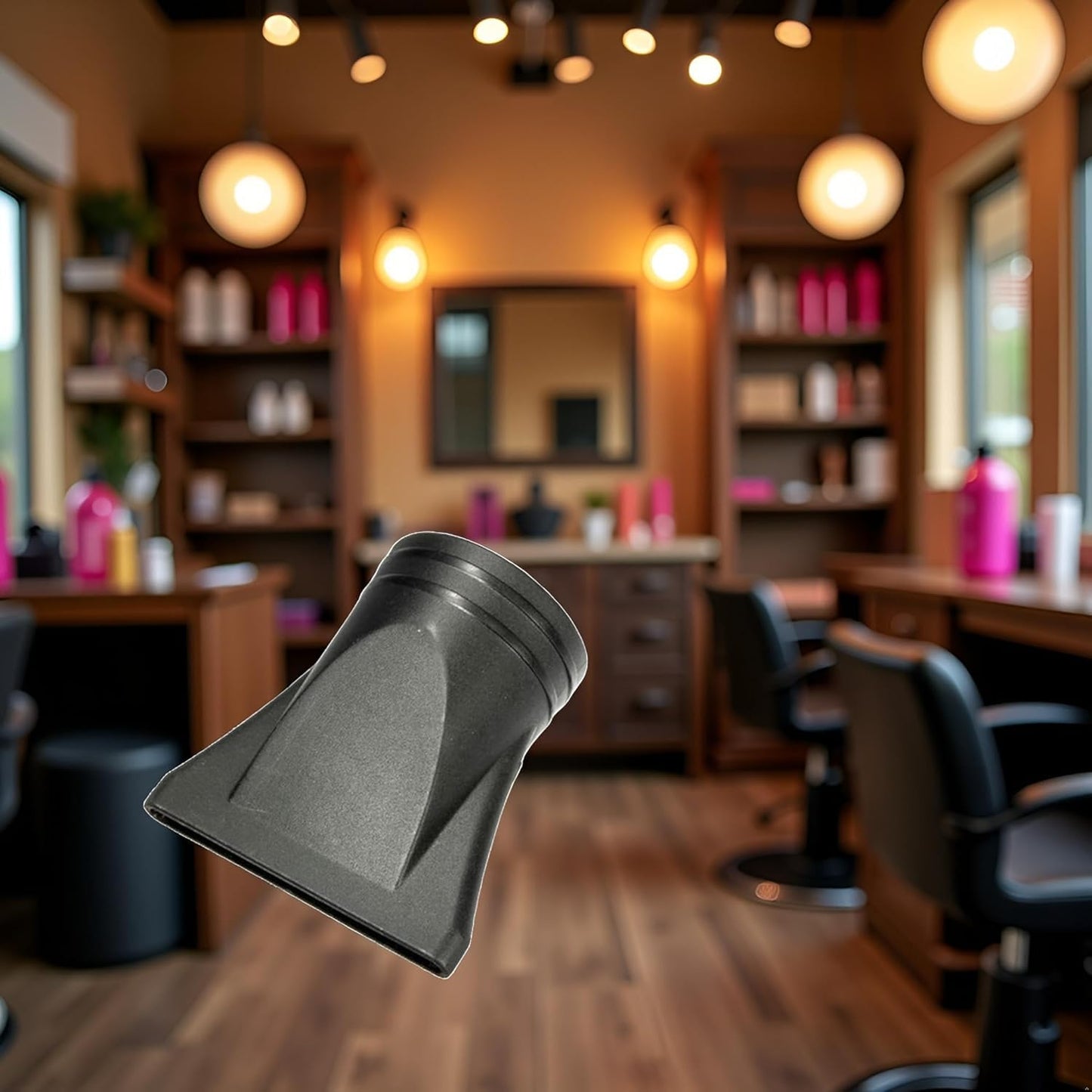 Side profile of the lightweight professional salon hair design replacement nozzle.