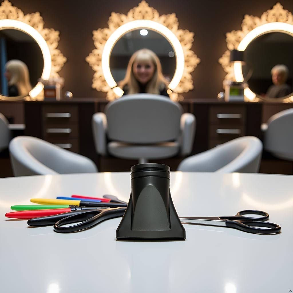 Close up shot of the durable ABS plastic construction on the Enyolidimk styling tool.