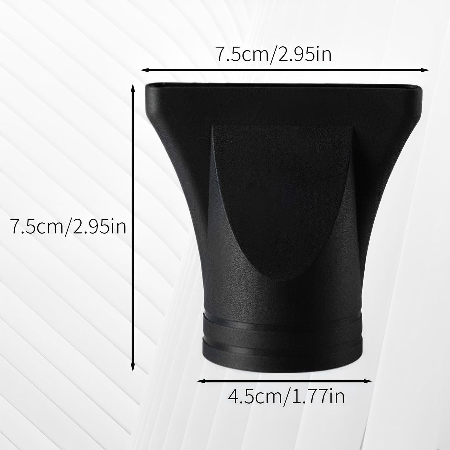 Durable heat resistant replacement blow dryer nozzle showcasing its lightweight design.