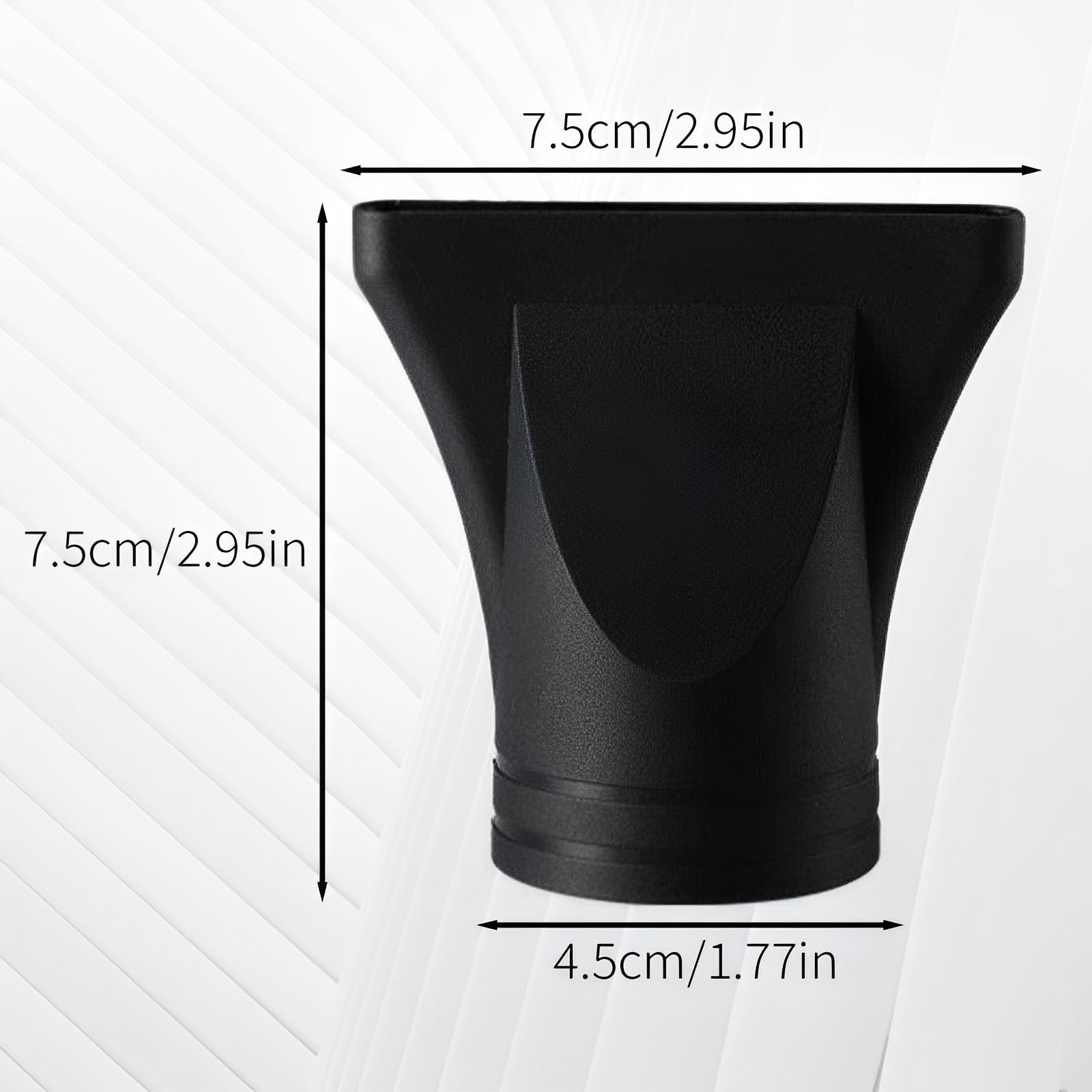 Durable heat resistant replacement blow dryer nozzle showcasing its lightweight design.