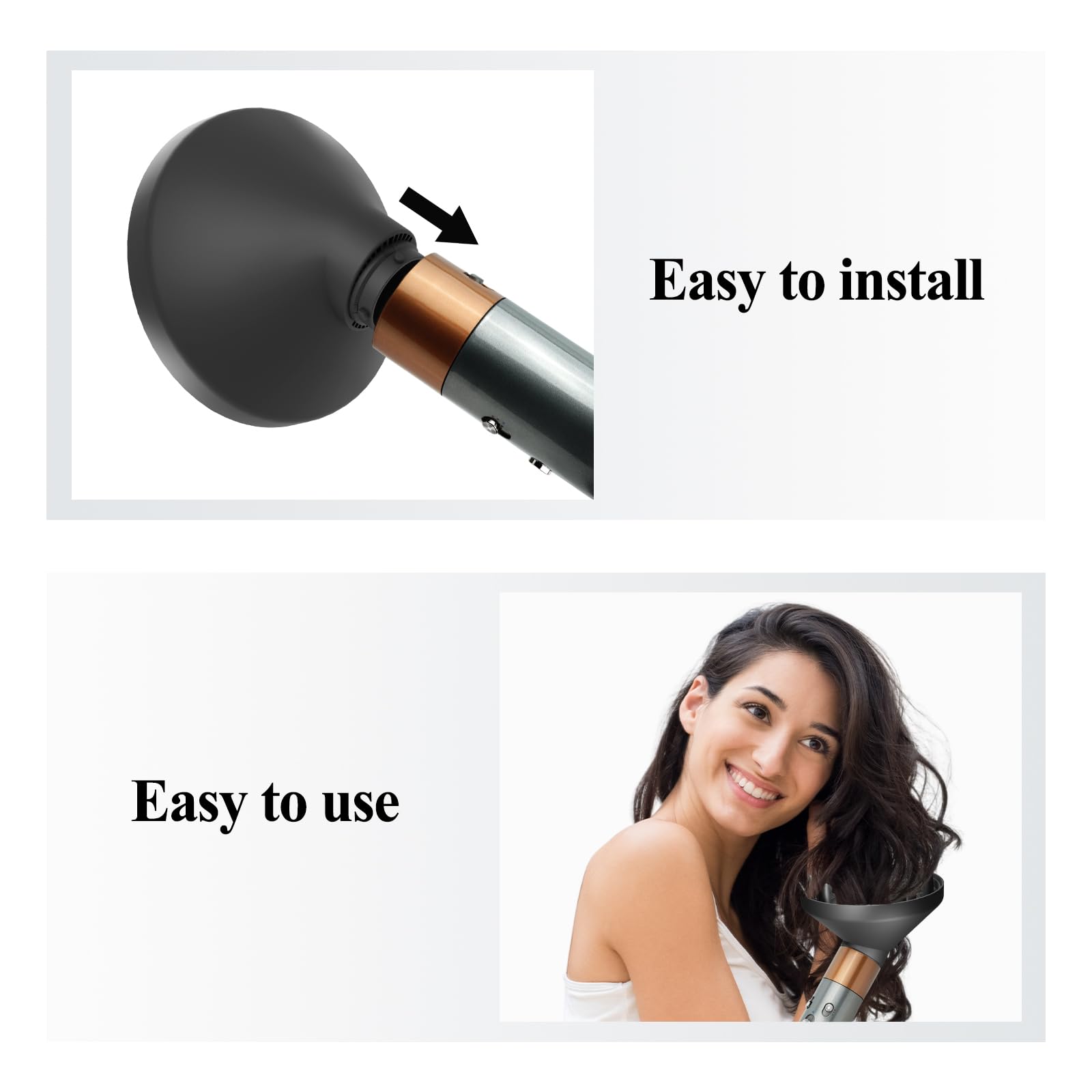 Volumizing hair diffuser accessory for thick wavy hair types