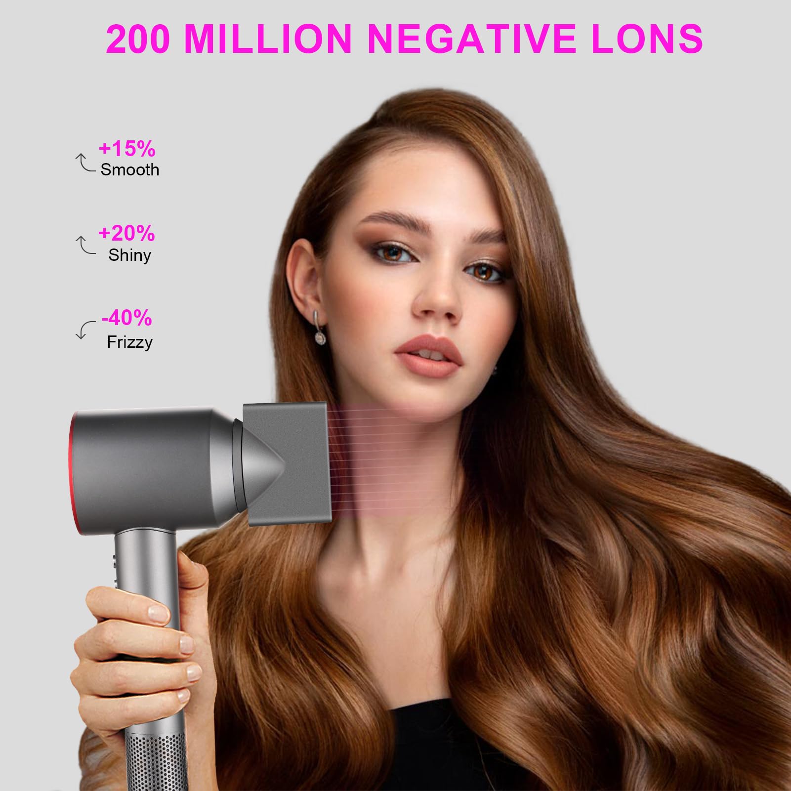 Premium heat resistant hair styling concentrator nozzle engineered for low speed airflow