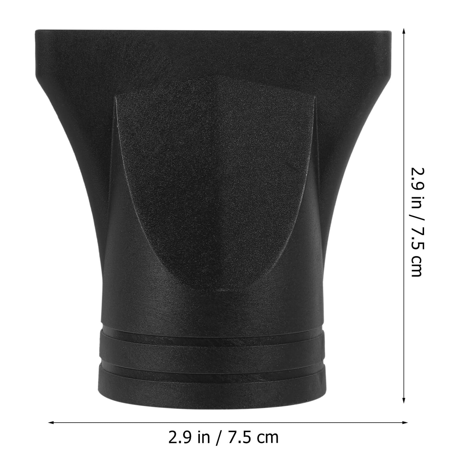 Two pieces of EXCEART replacement blow dryer nozzles highlighting the universal 1.7 to 1.8 inch diameter opening