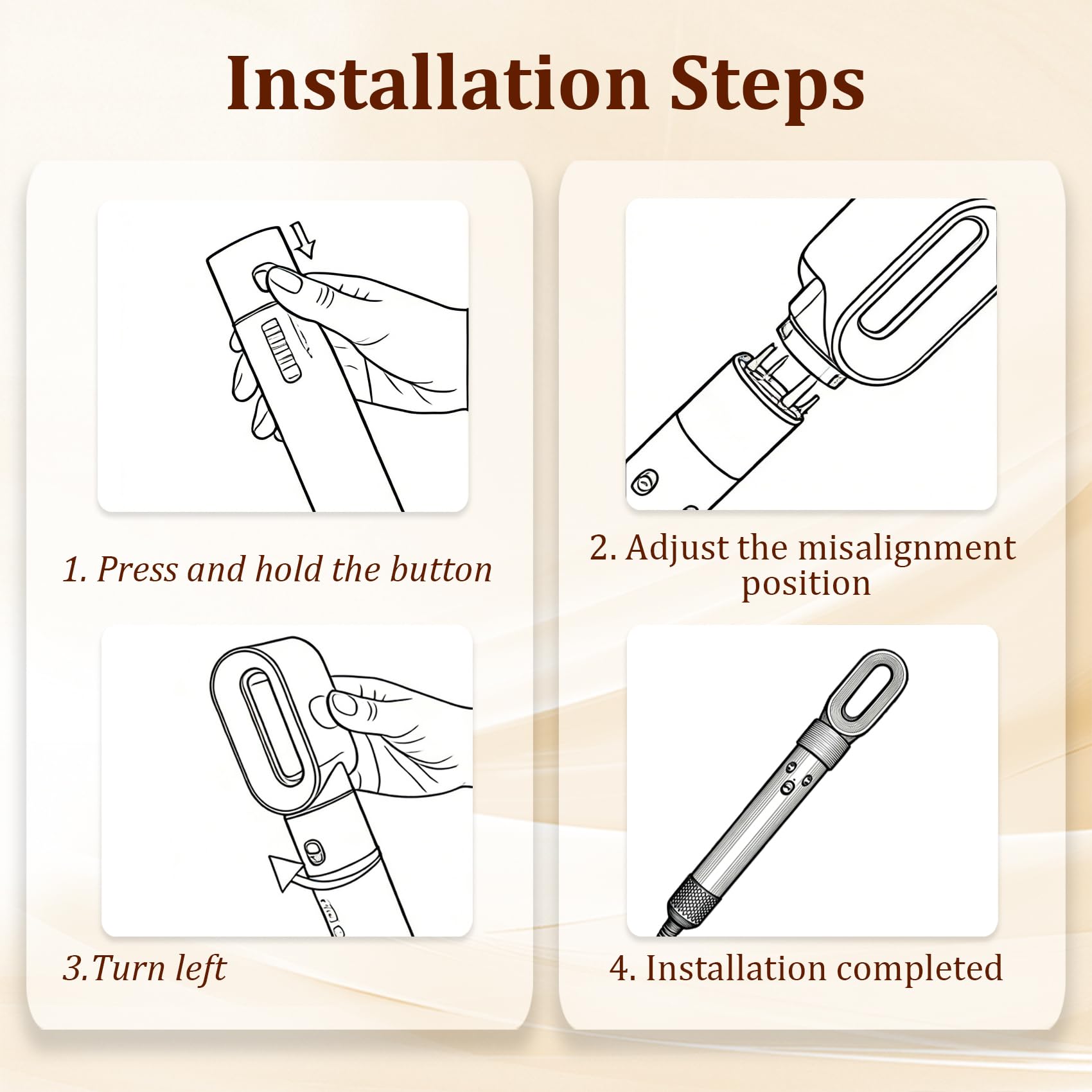 Side view of the Adhiper pre-styling rough-dryer tool attachment
