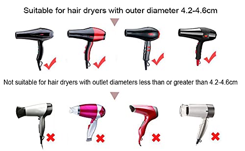 Ericotry black plastic salon blow dryer attachment showing the universal professional interface ring