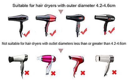 Ericotry black plastic salon blow dryer attachment showing the universal professional interface ring