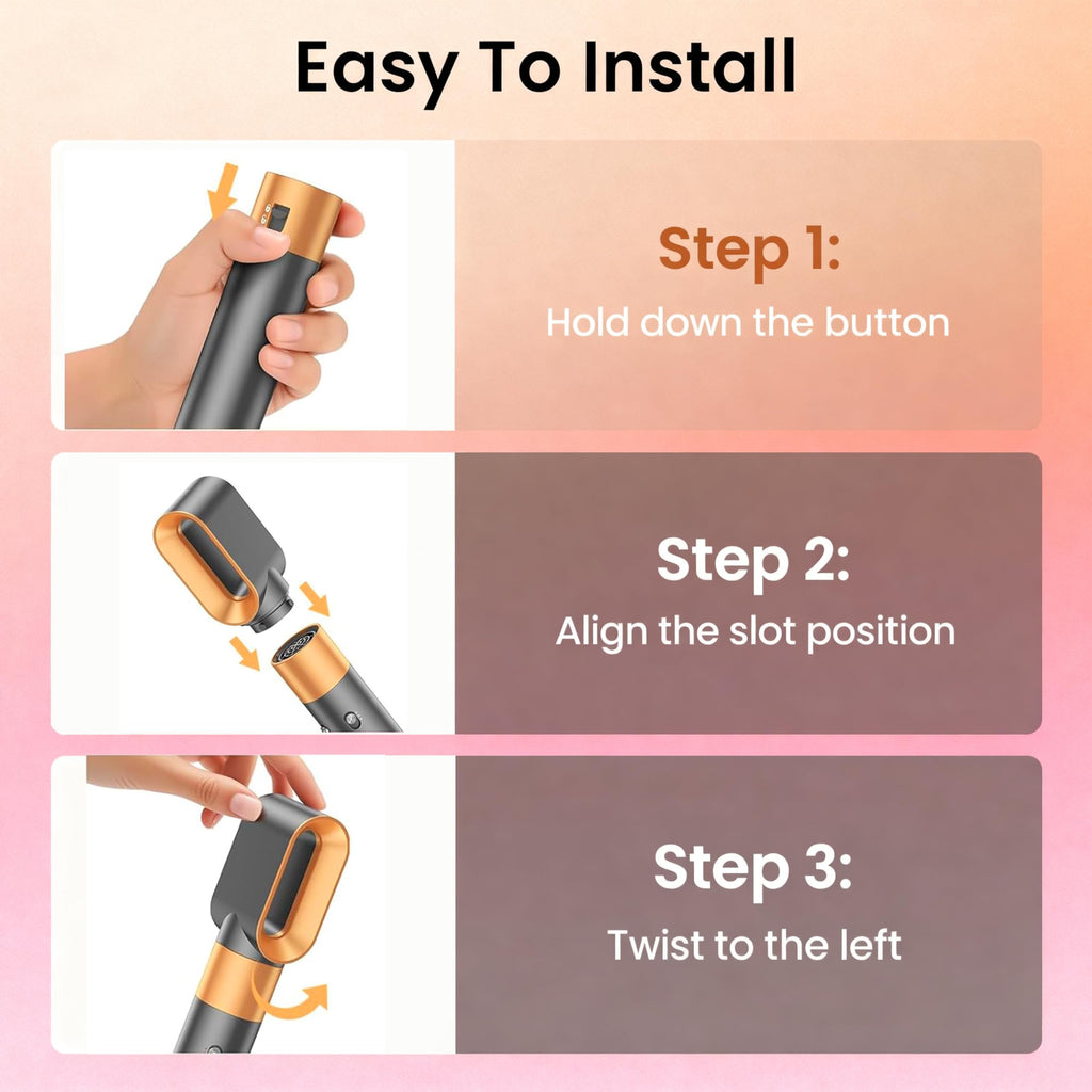 Pre-styling dryer nozzle ready for attachment