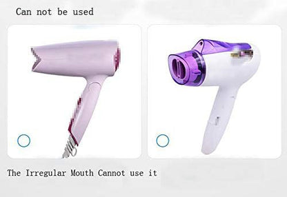 Ericotry heat resistant plastic professional blow dryer nozzles separated to show two piece set contents