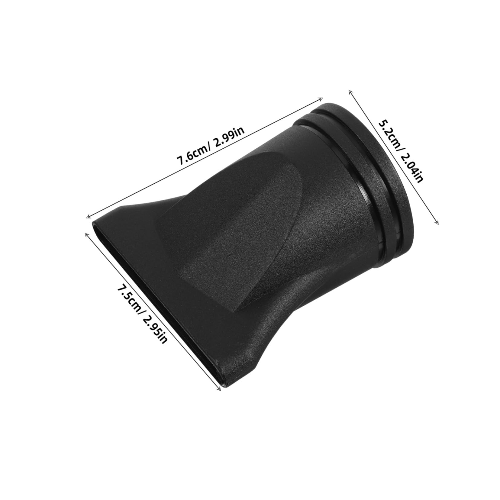 FRCOLOR flat blow dryer attachment showing universal interface inner diameter