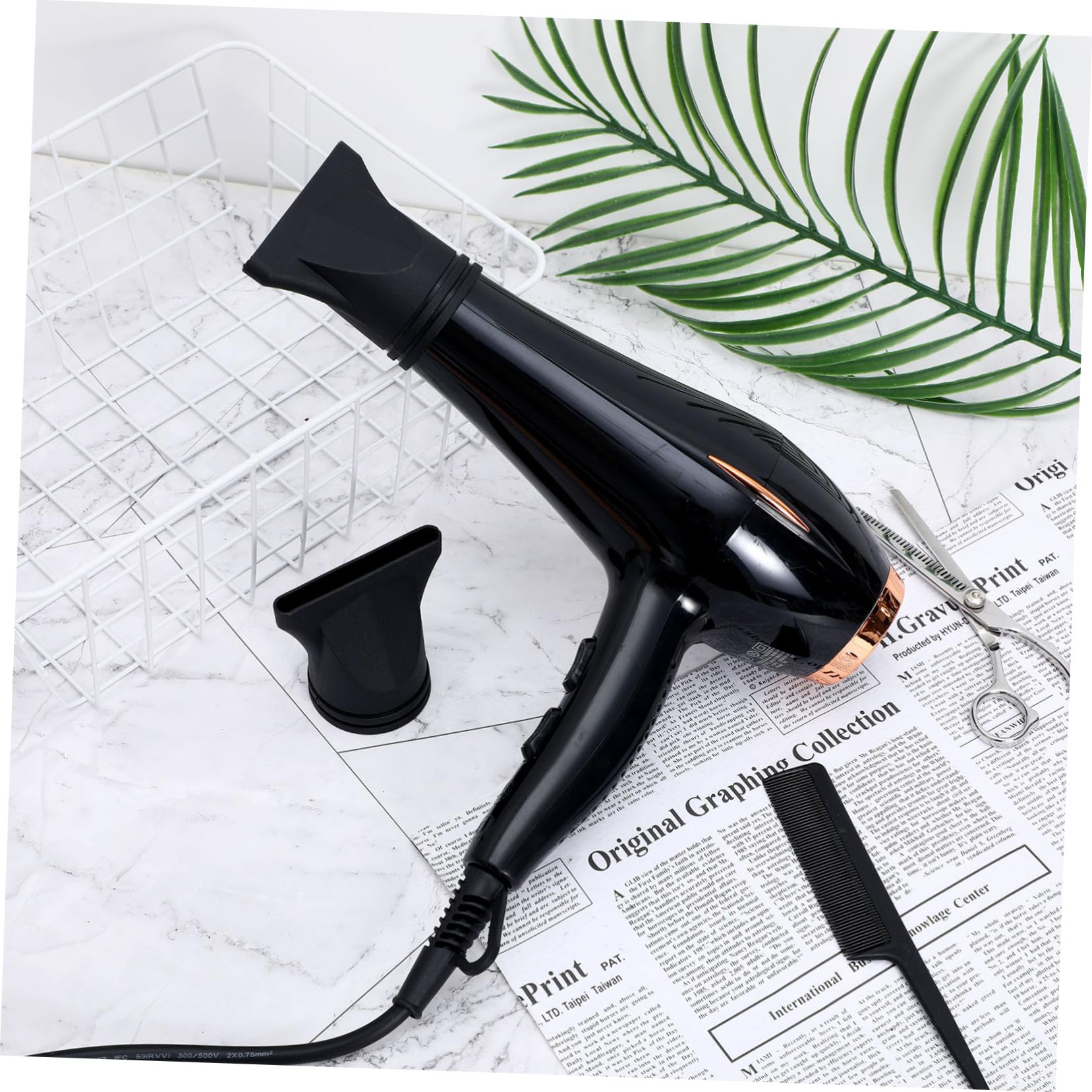 Angle view of the heat resistant black diffuser nozzle highlighting the secure snap on mechanism