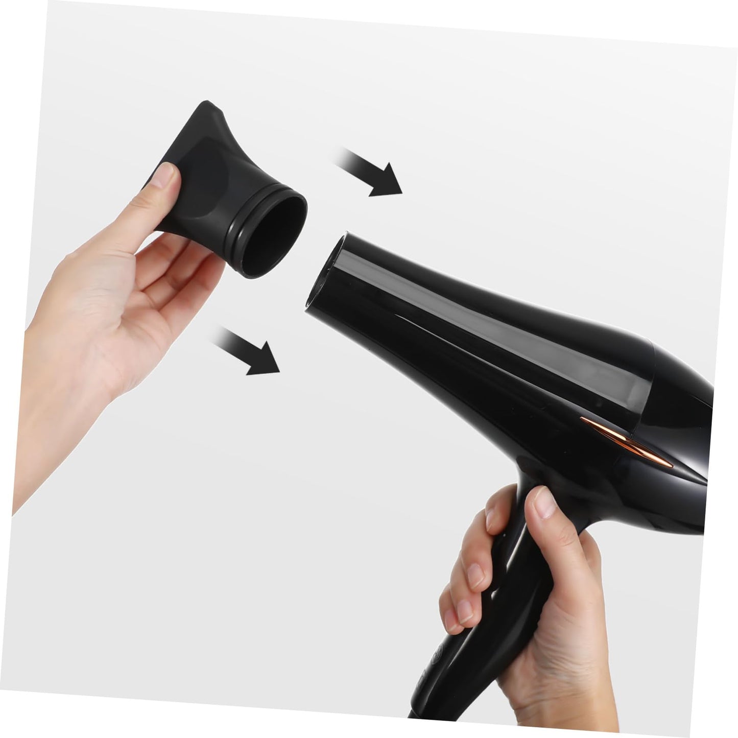 Product packaging contents featuring both pieces of the premium hair blower concentrator set