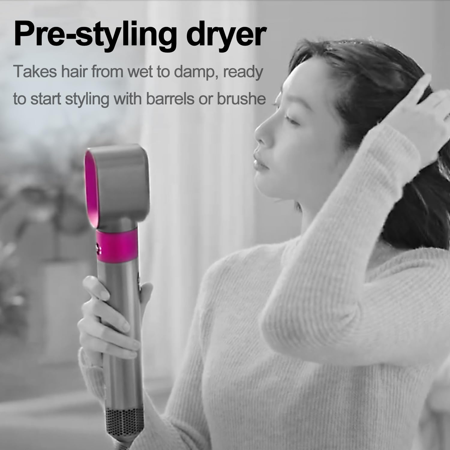 Premium hair care attachment nozzle for styling preparation
