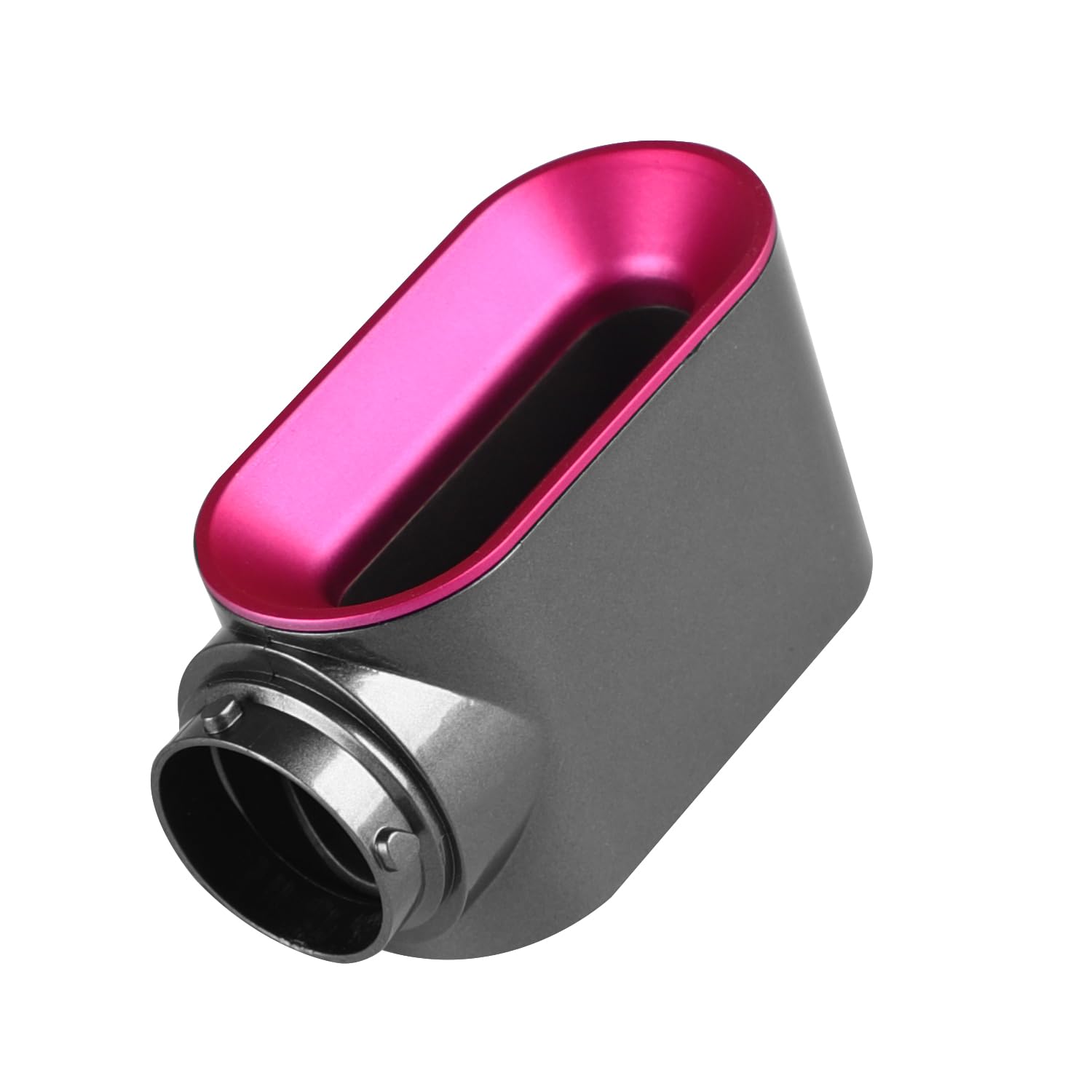 Top angle view of fuchsia replacement styler nozzle