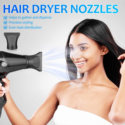 PACKOVE narrow diffuser nozzle alternative product packaging view detailing dimensions for home and salon use.