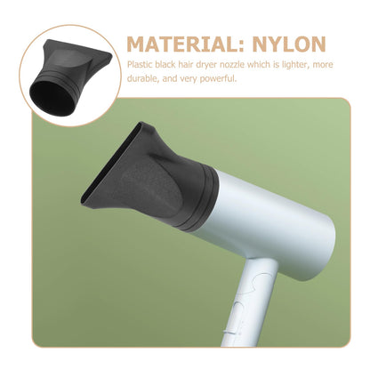 Honmeet black plastic styling nozzle showing universal interface dimensions