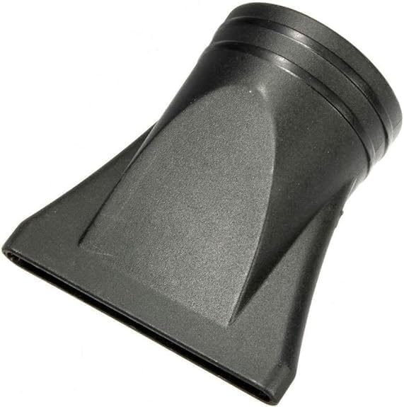 Black salon hairdressing tool nozzle replacement showing attachment connection point