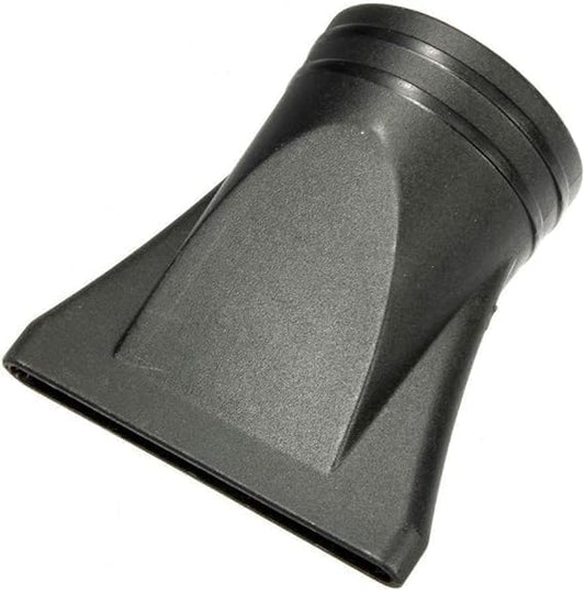 Black salon hairdressing tool nozzle replacement showing attachment connection point