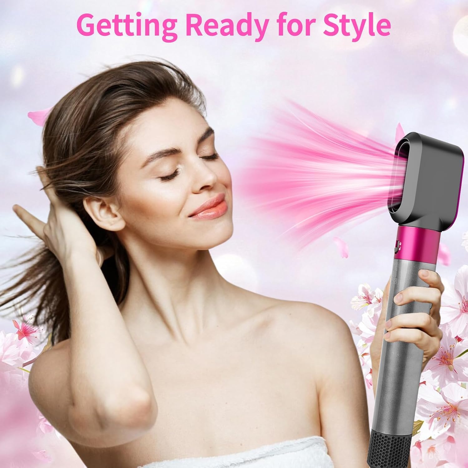 Close-up look at the secure snap-on connection joint of the premium hair dryer accessory.
